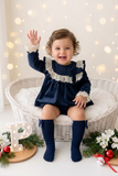 Vestido e tapa fraldas em veludo coleção premium