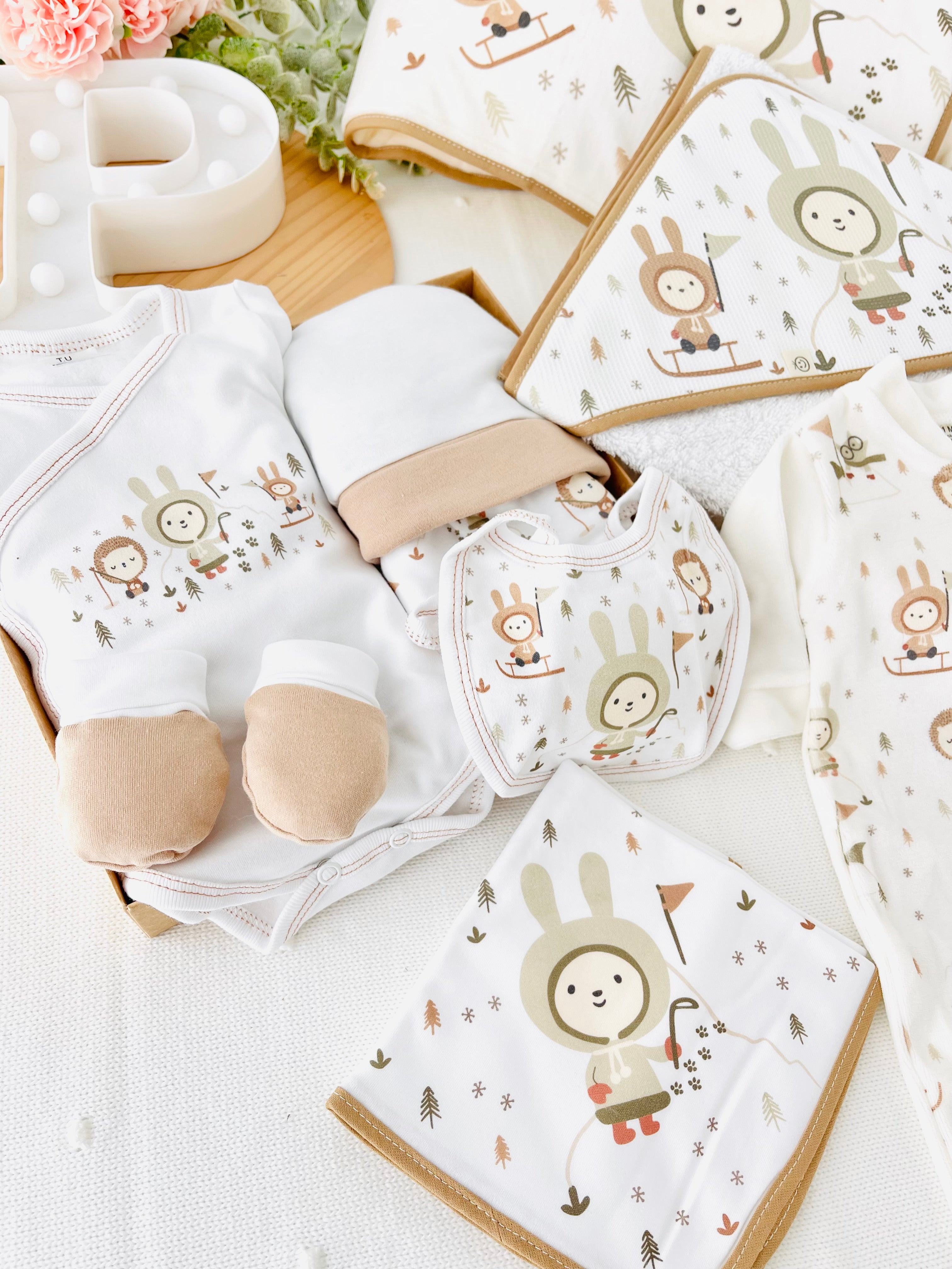 Pack enxoval unissexo: 9 peças - tema Esquimó