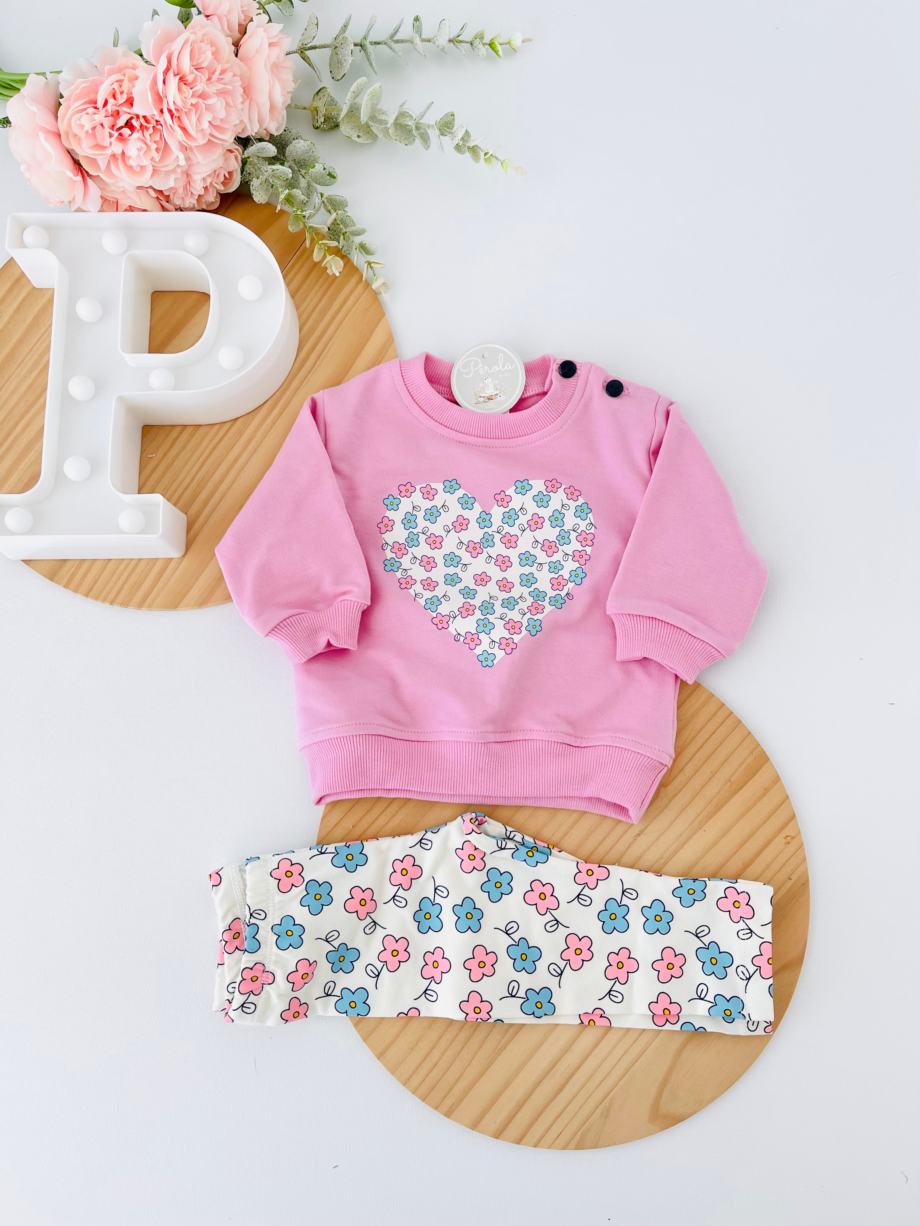 Fato de treino flores