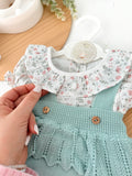 Fofo e blusa tema flores 3-12M
