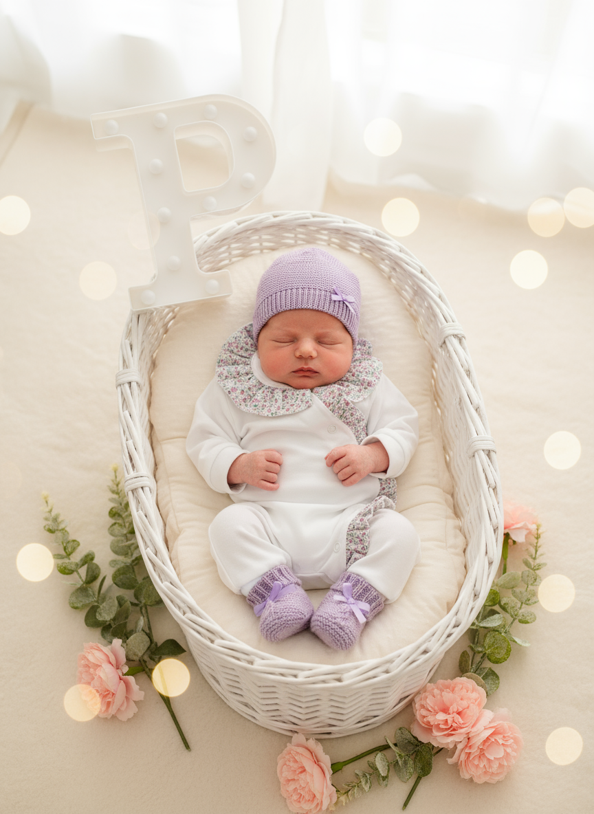 Babygrow em algodão - tema flores