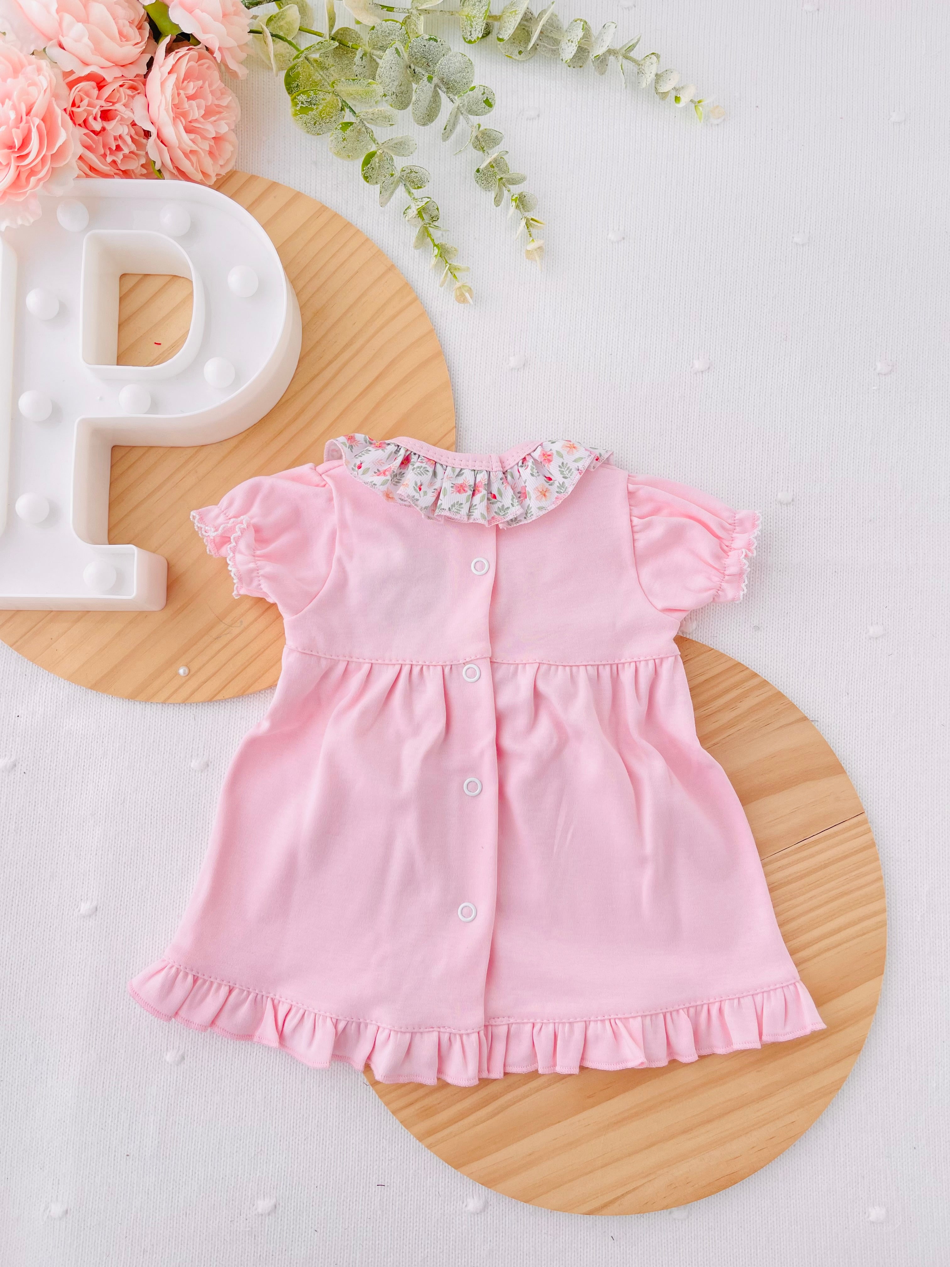 Vestido florzinhas em algodão