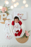 Conjunto primeira roupinha em vermelho - 6 peças