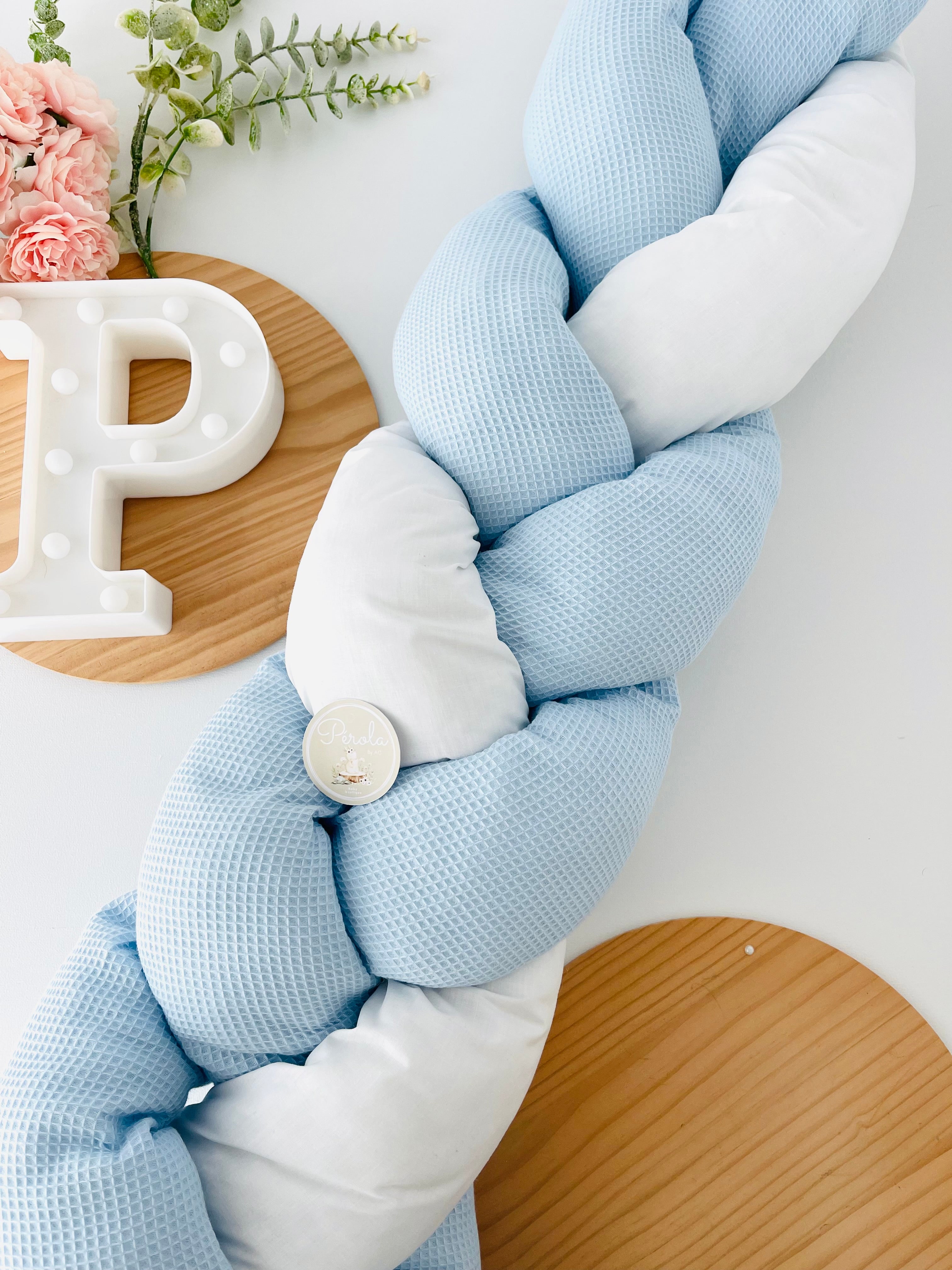 Trança para cama de grades/berço - tema favos