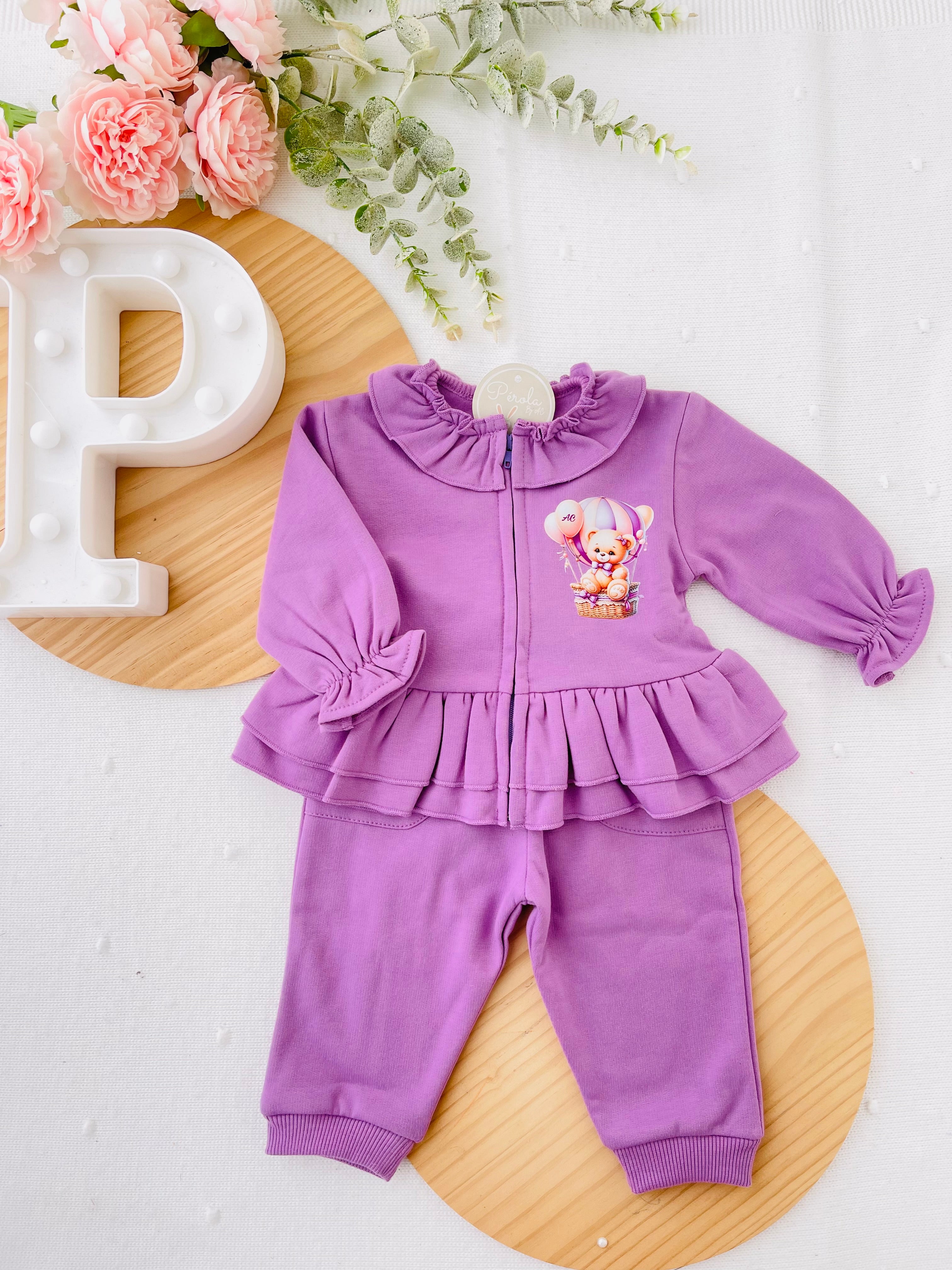 Fato de treino Lili: casaco com folhos e calças