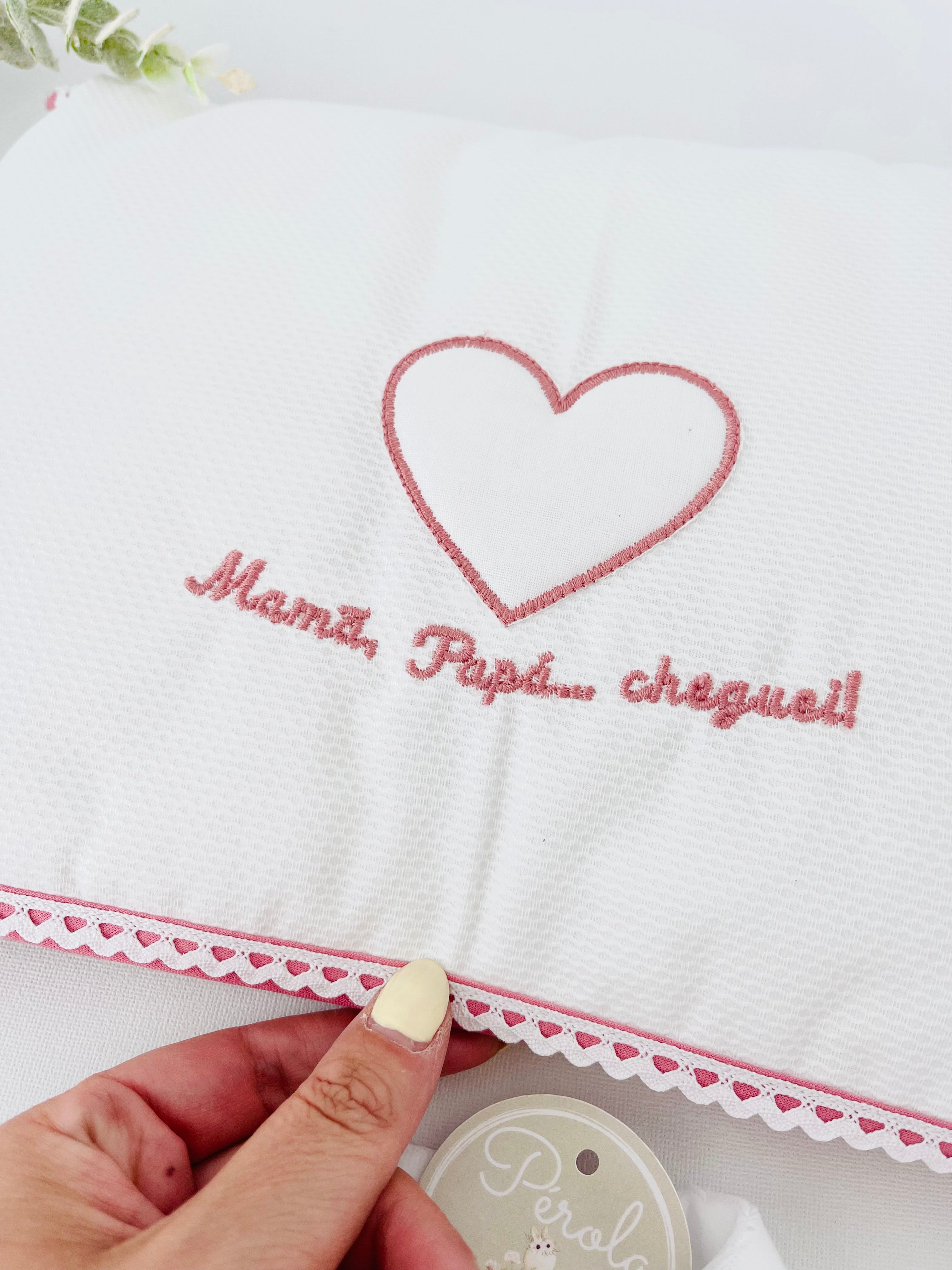 Conjunto primeira roupinha veludo- Mamã Papá cheguei