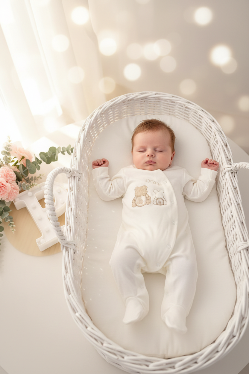 Babygrow algodão unissexo 3m 6m 9m e 12m