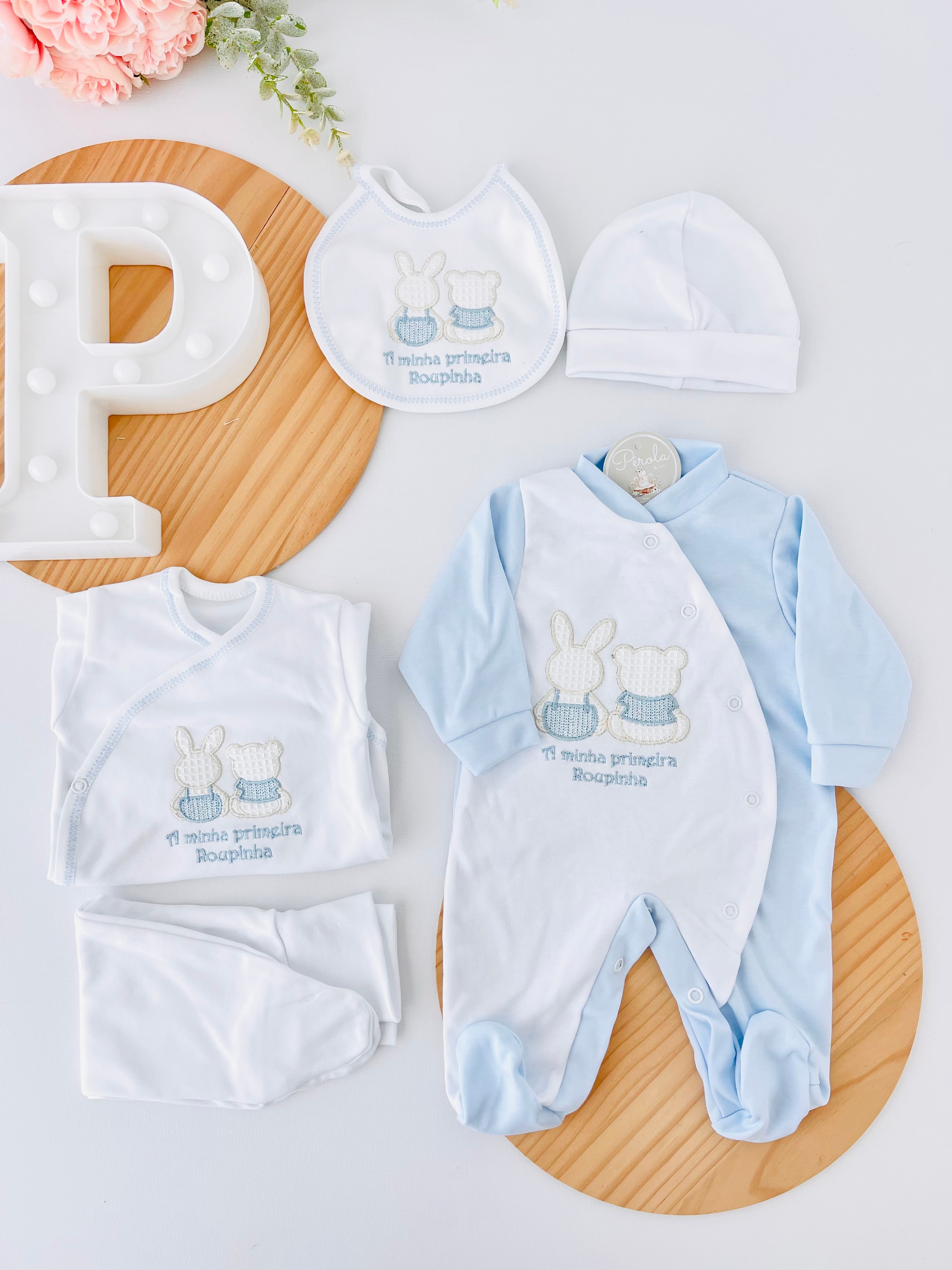 Conjunto primeira roupinha algodão