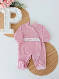 Babygrow veludo fita em renda