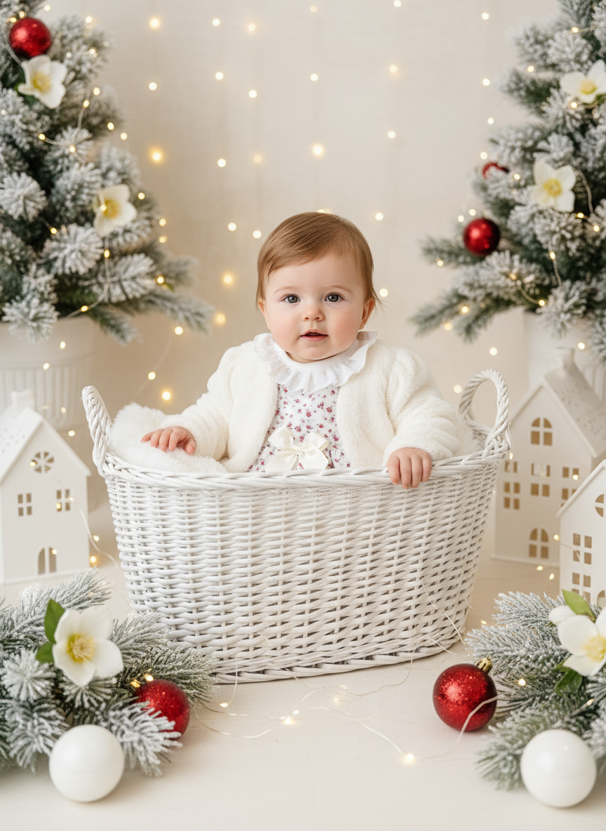 Conjunto Eva: casaco de pêlo, vestido e camisola com golinha
