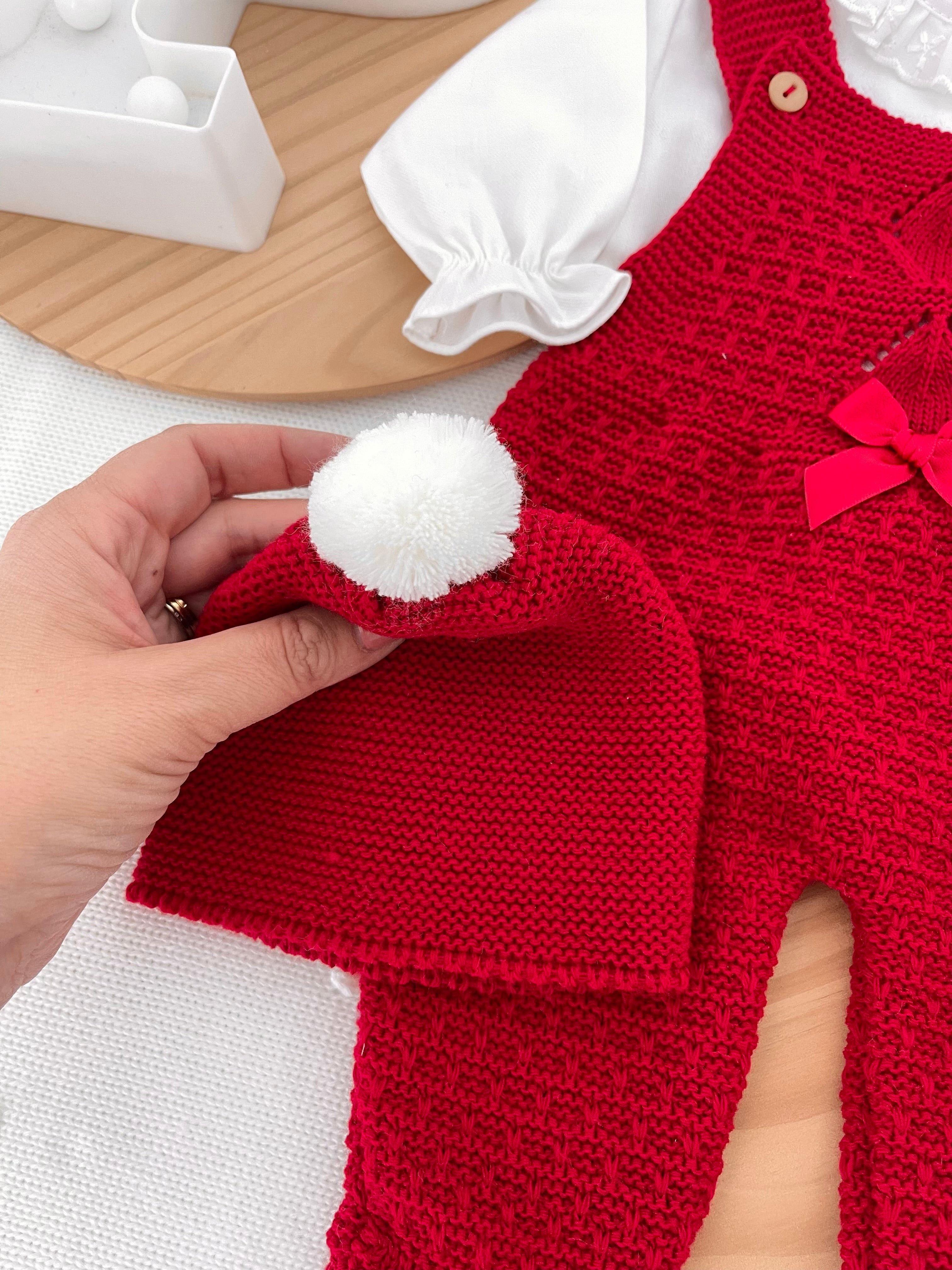 Saída maternidade em vermelho menina- Outono Inverno