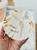 Conjunto para Batizado: vela, toalha e concha Batizado Pomba
