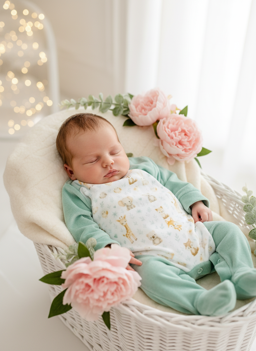 Babygrow tema animais amorosos