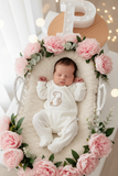 Babygrow tema coelhinho pérola