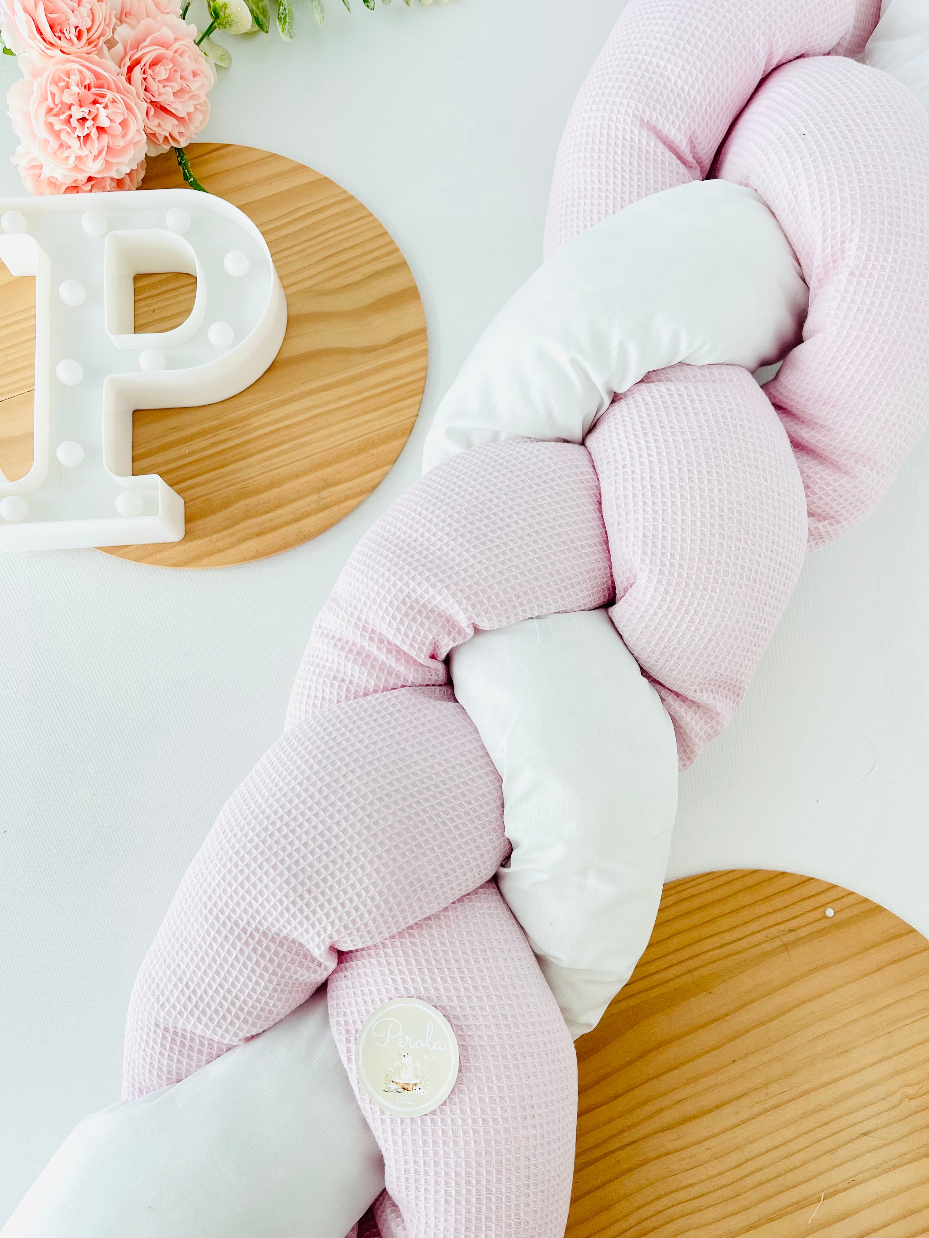 Trança para cama de grades/berço - tema favos