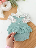 Fofo e blusa tema flores 3-12M