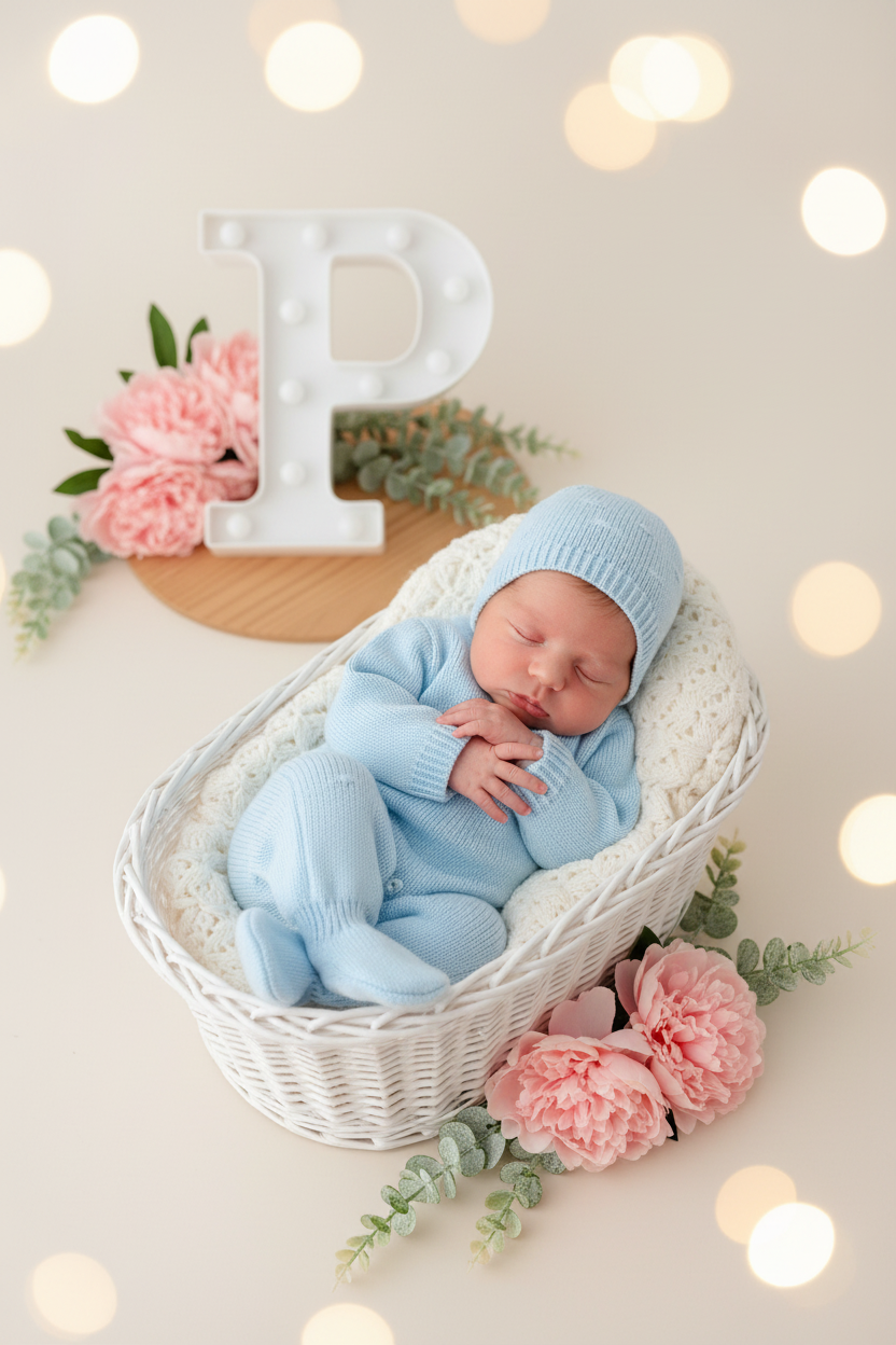 Babygrow e touca malha Outono Inverno