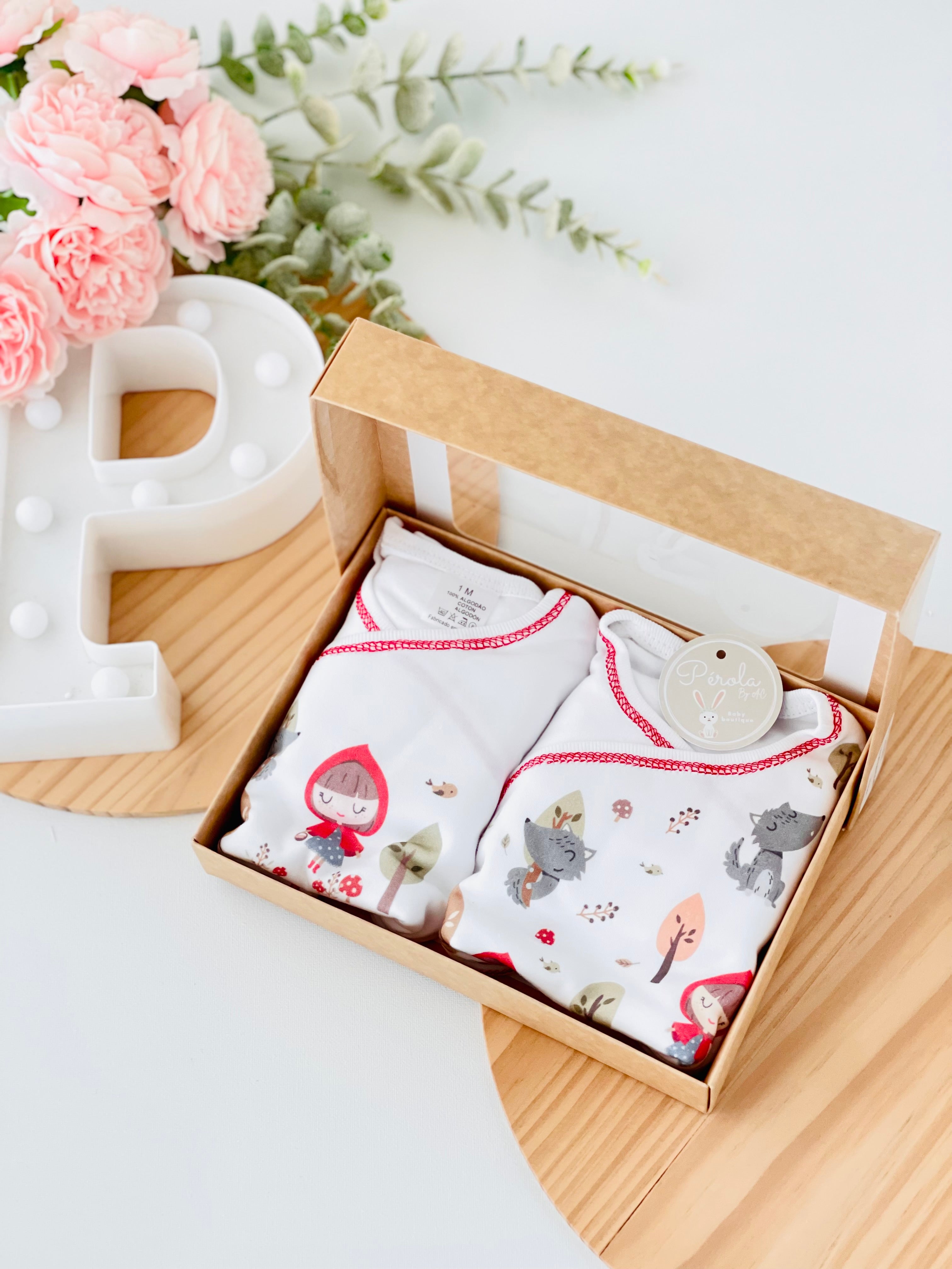 Pack capuchinho vermelho: bodies e 2 calças com carda