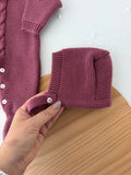 Babygrow e touca em beringela