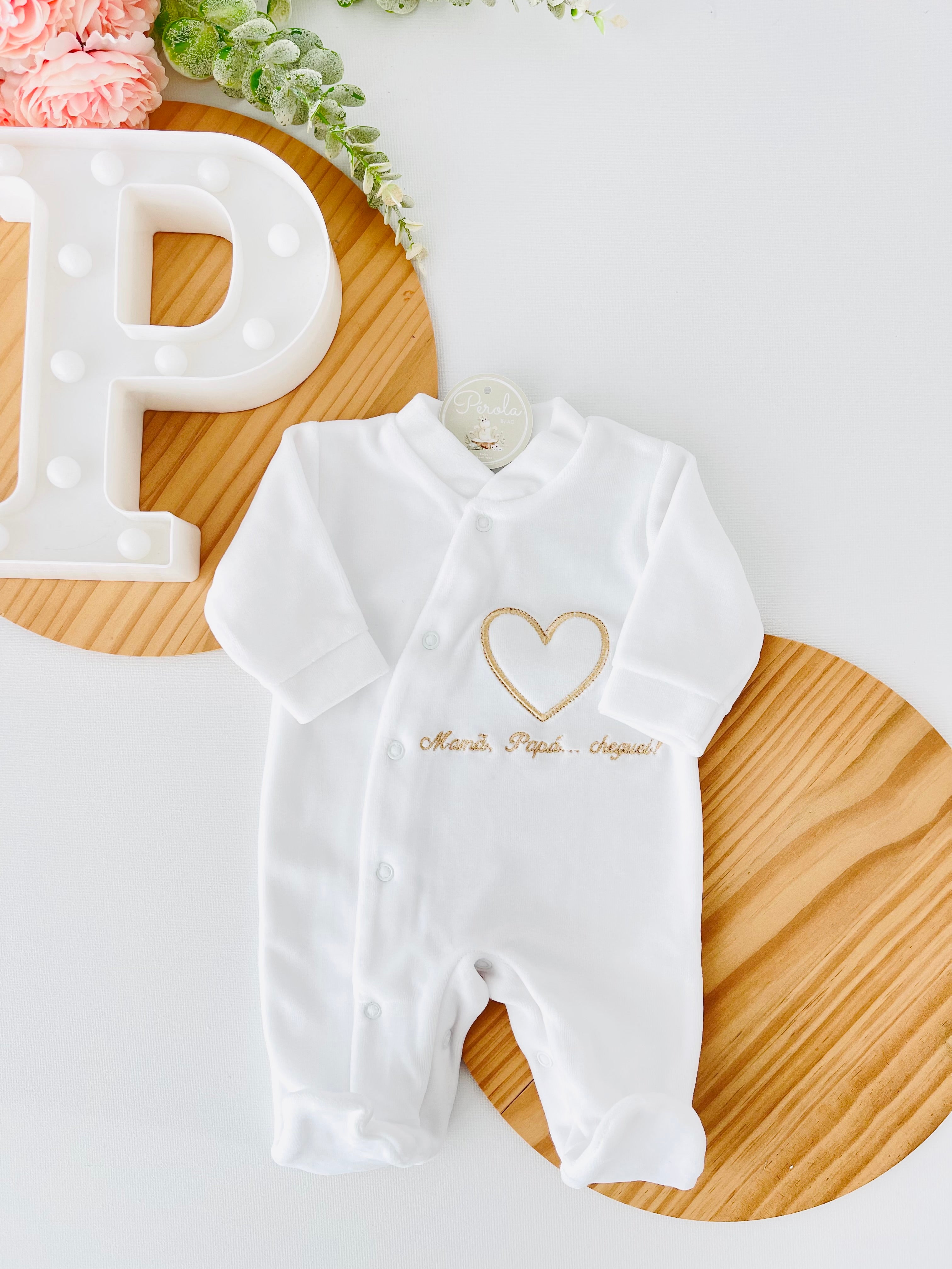 Babygrow tema mamã, papá, cheguei