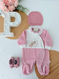 Babygrow corações em veludo