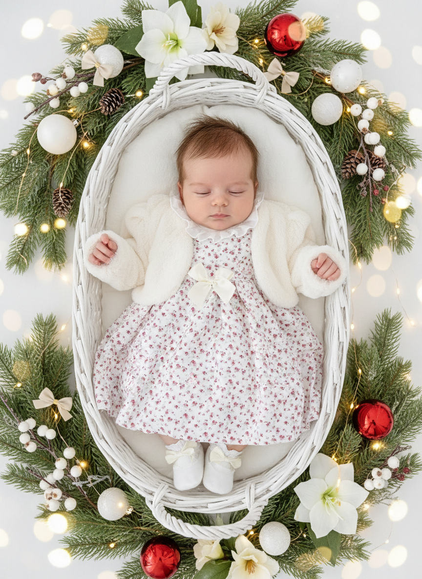 Conjunto Eva: casaco de pêlo, vestido e camisola com golinha