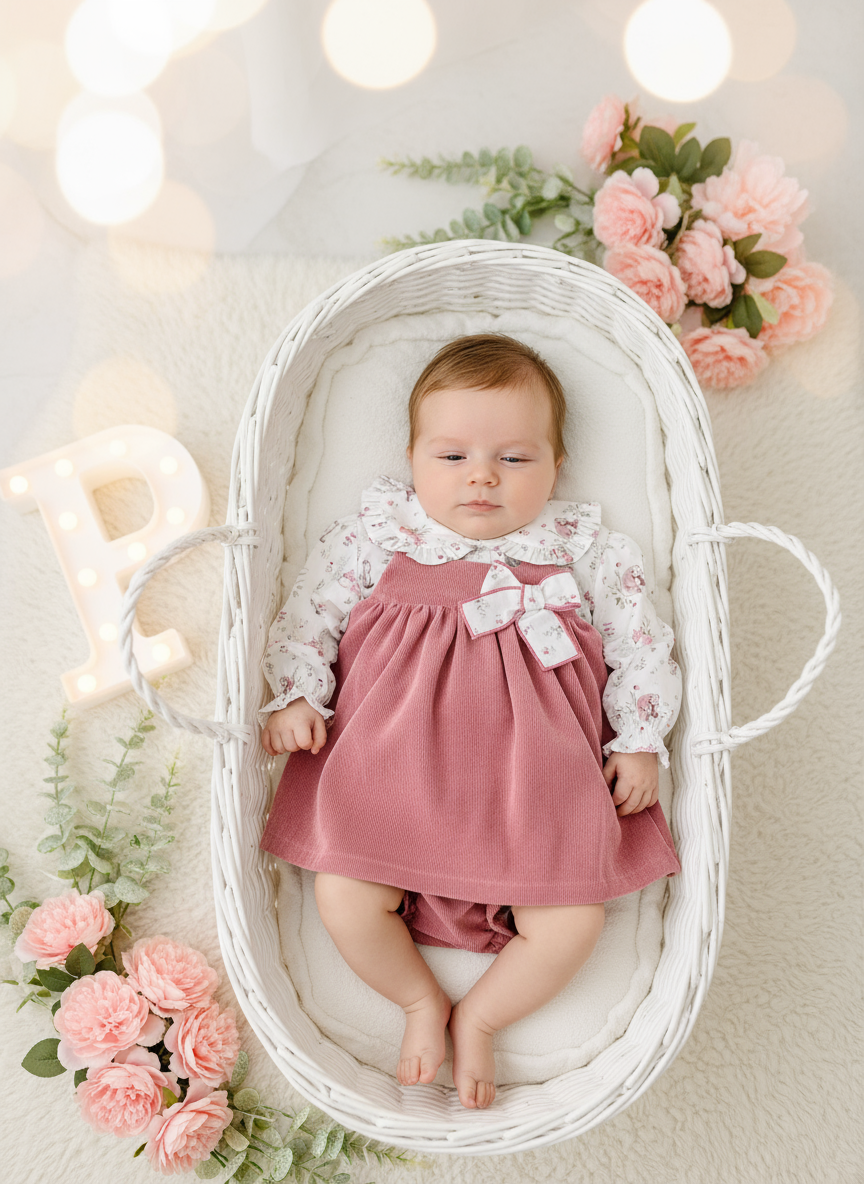 Conjunto bosque: vestido, blusa e tapa fraldas