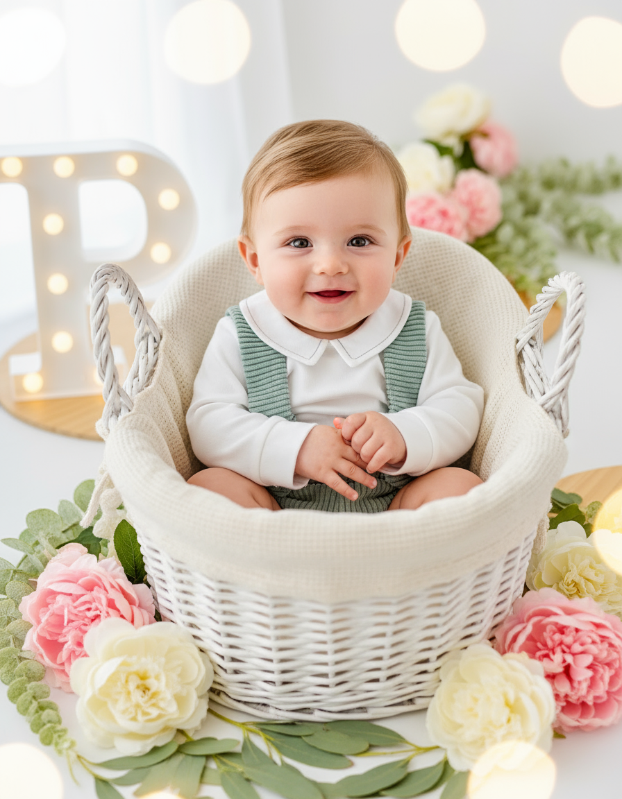 Conjunto elegante menino: calções e camisa em flanela