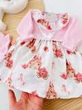 Conjunto Princesas: vestido e touca Primavera/verão