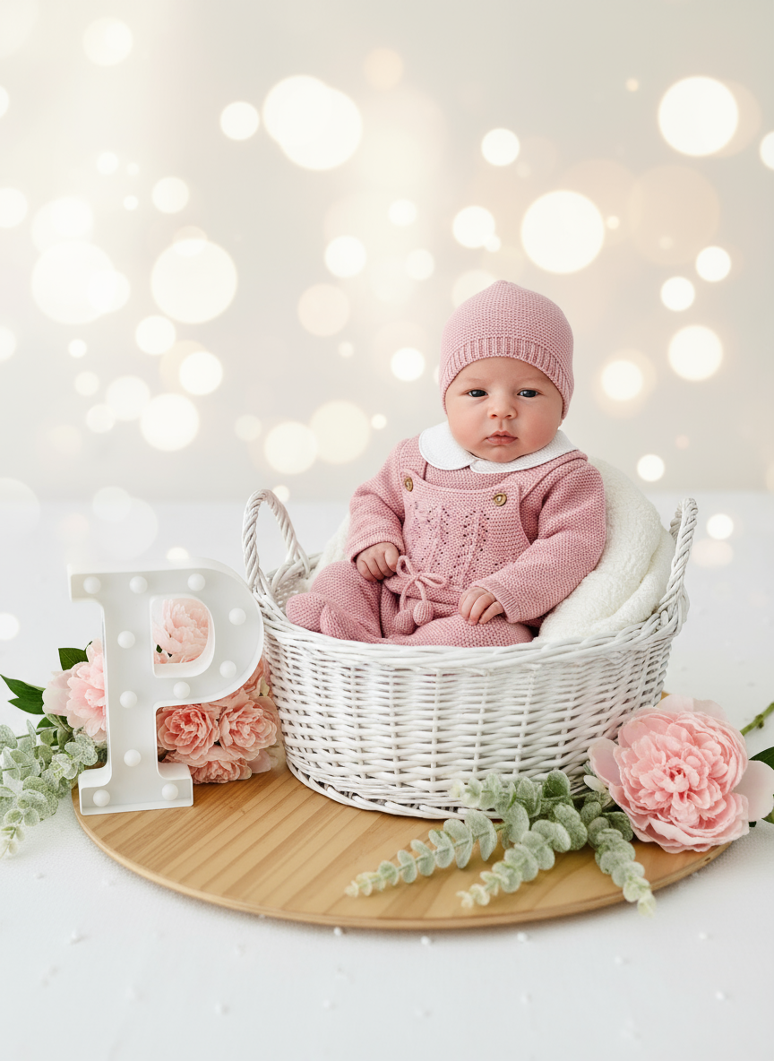 Saída de maternidade pompons