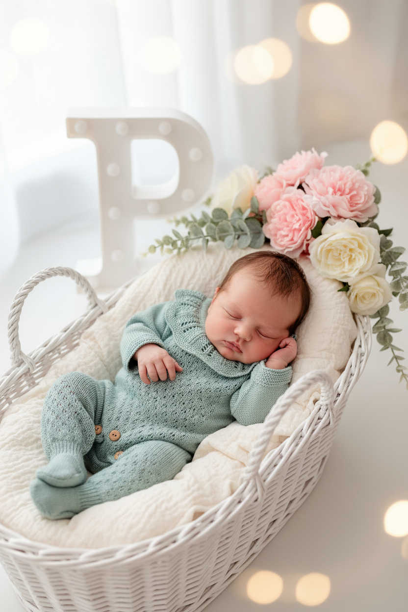 Conjunto Baby love: Babygrow e touca recém nascido