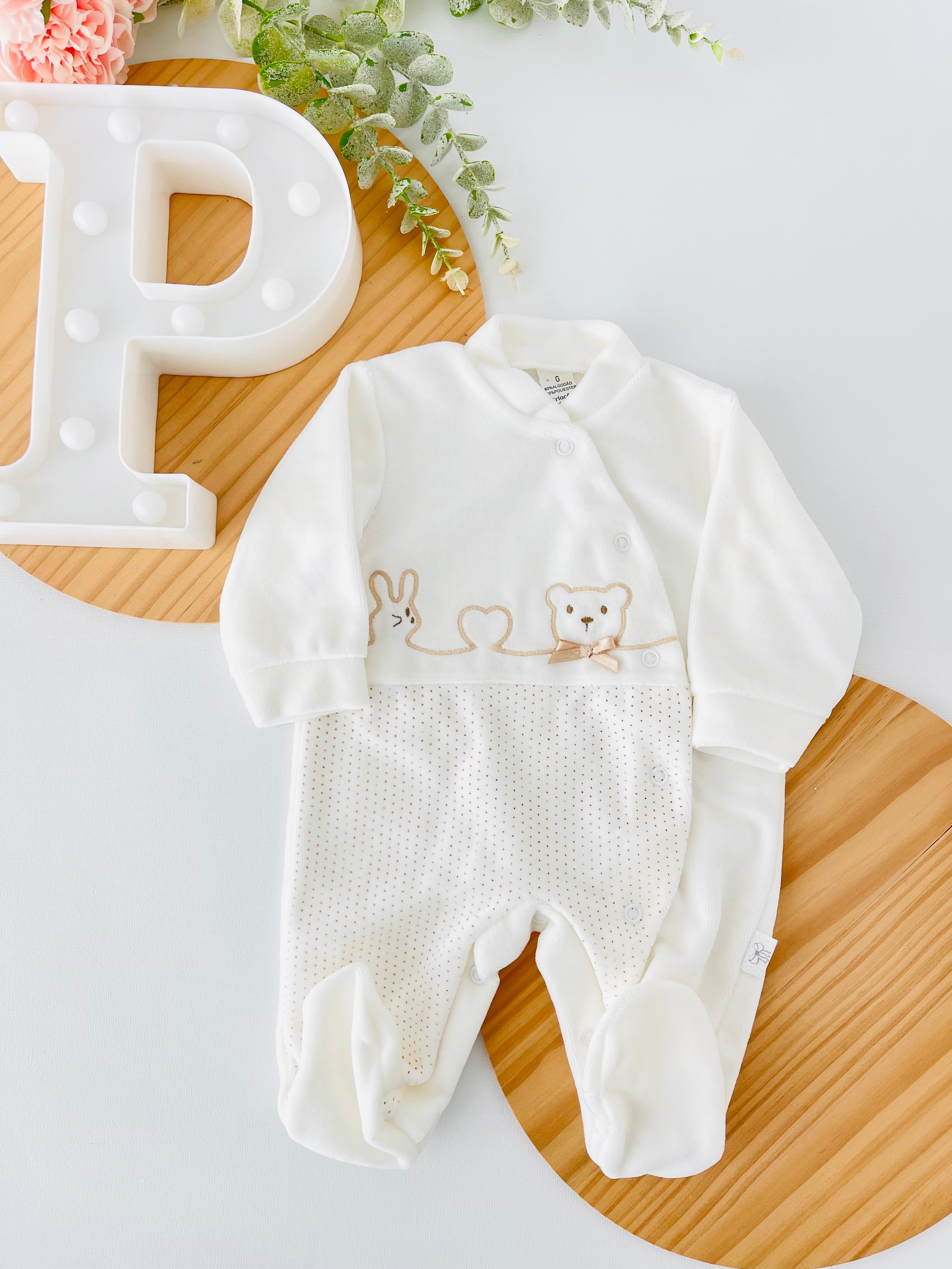Babygrow linha do Amor em Veludo