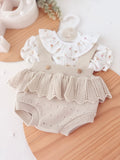 Fofo e blusa tema flores 3-12M