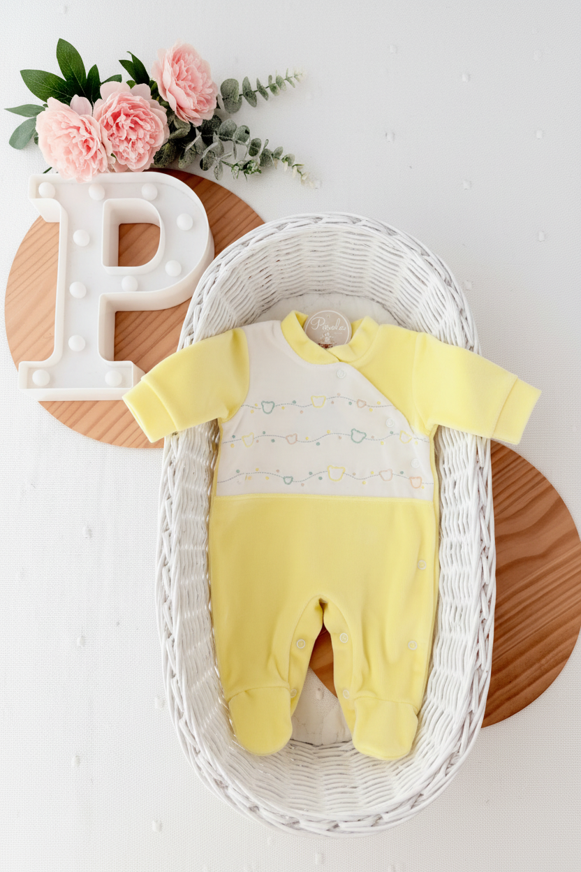 Babygrow unissexo veludo