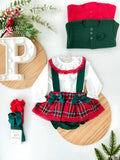 Conjunto xadrez de Natal: fofo e blusa