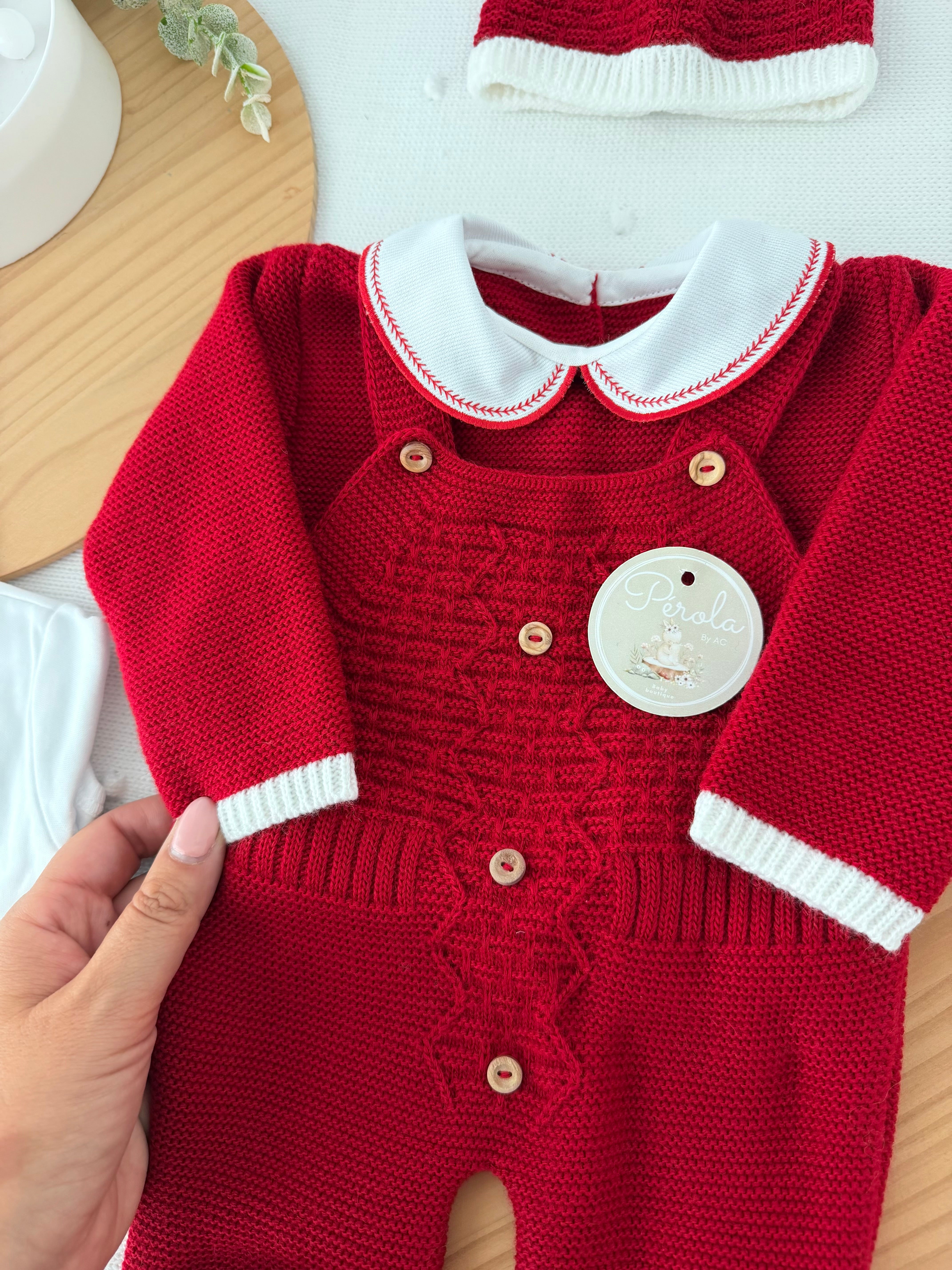 Pack Saída de Maternidade Vermelho · 5 Peças