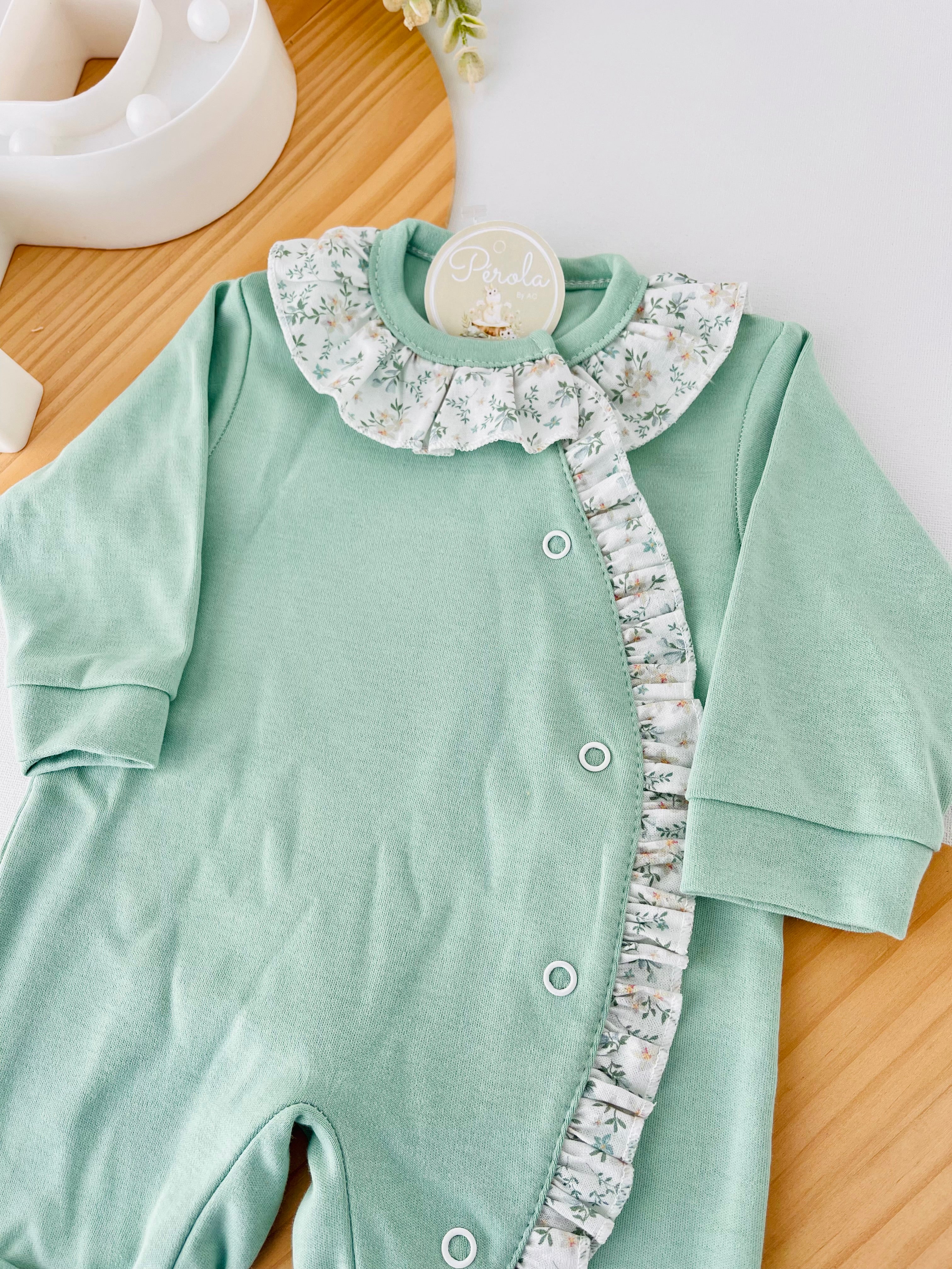 Babygrow tema flores em algodão