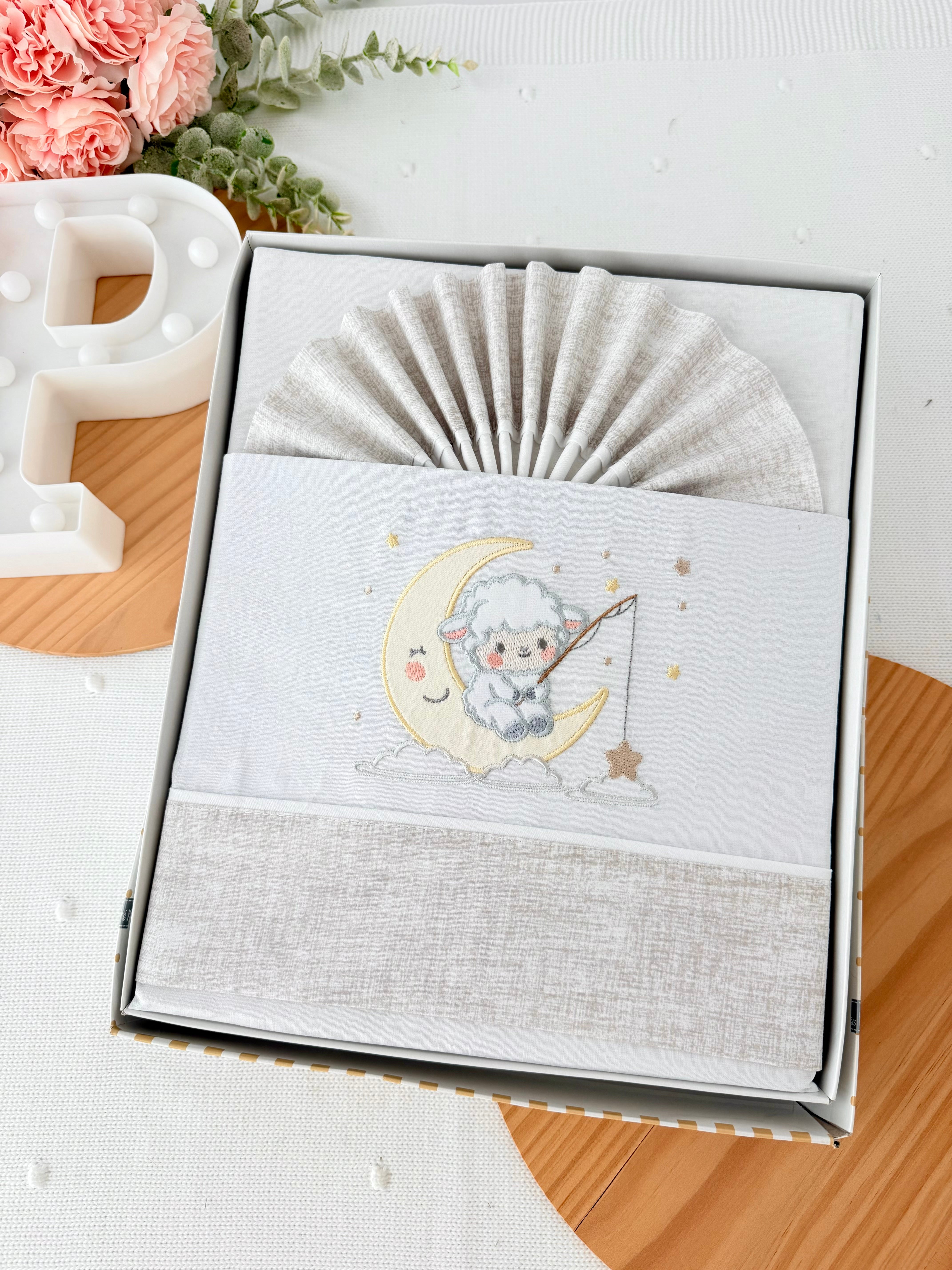 Lençóis algodão cama de grades ovelha 60x120cm