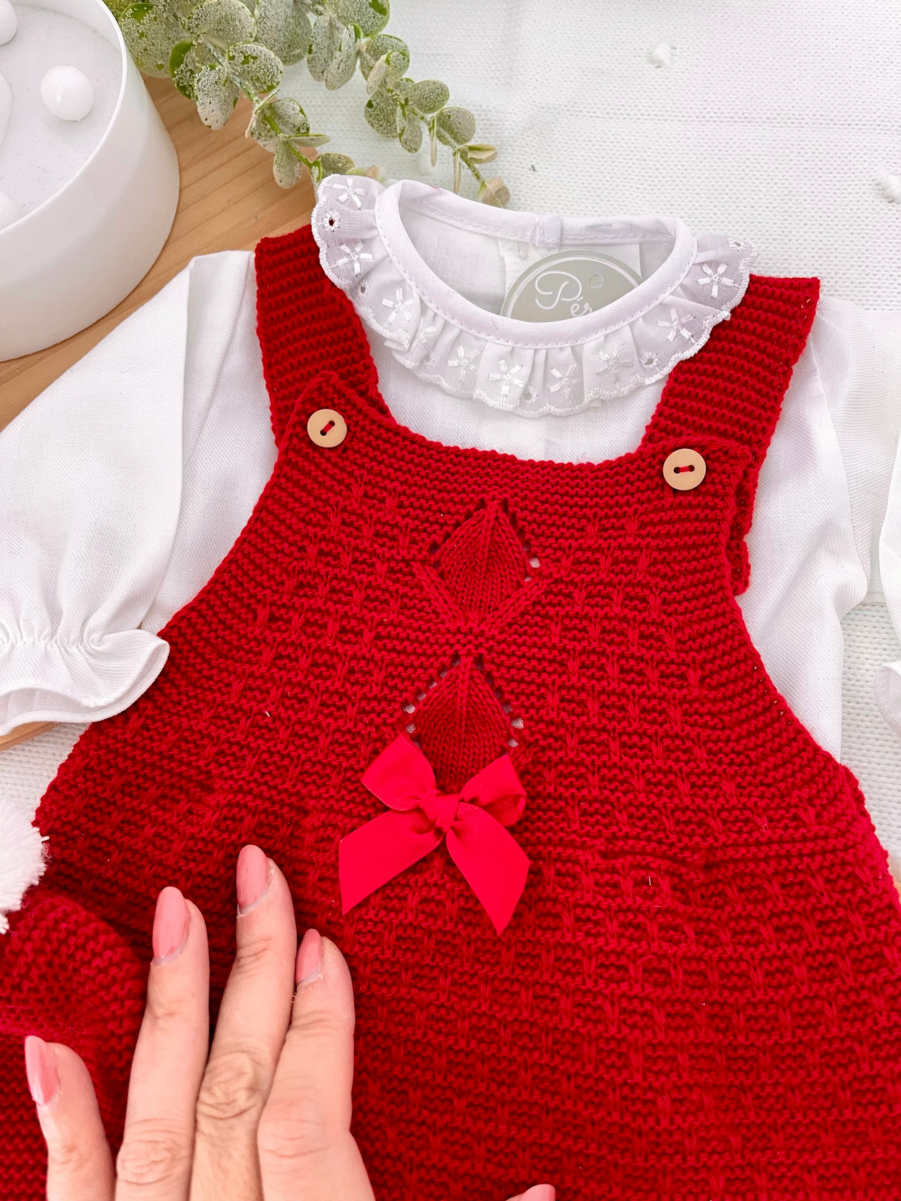 Saída maternidade em vermelho menina- Outono Inverno