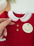 Saída de maternidade vermelho 100% algodão