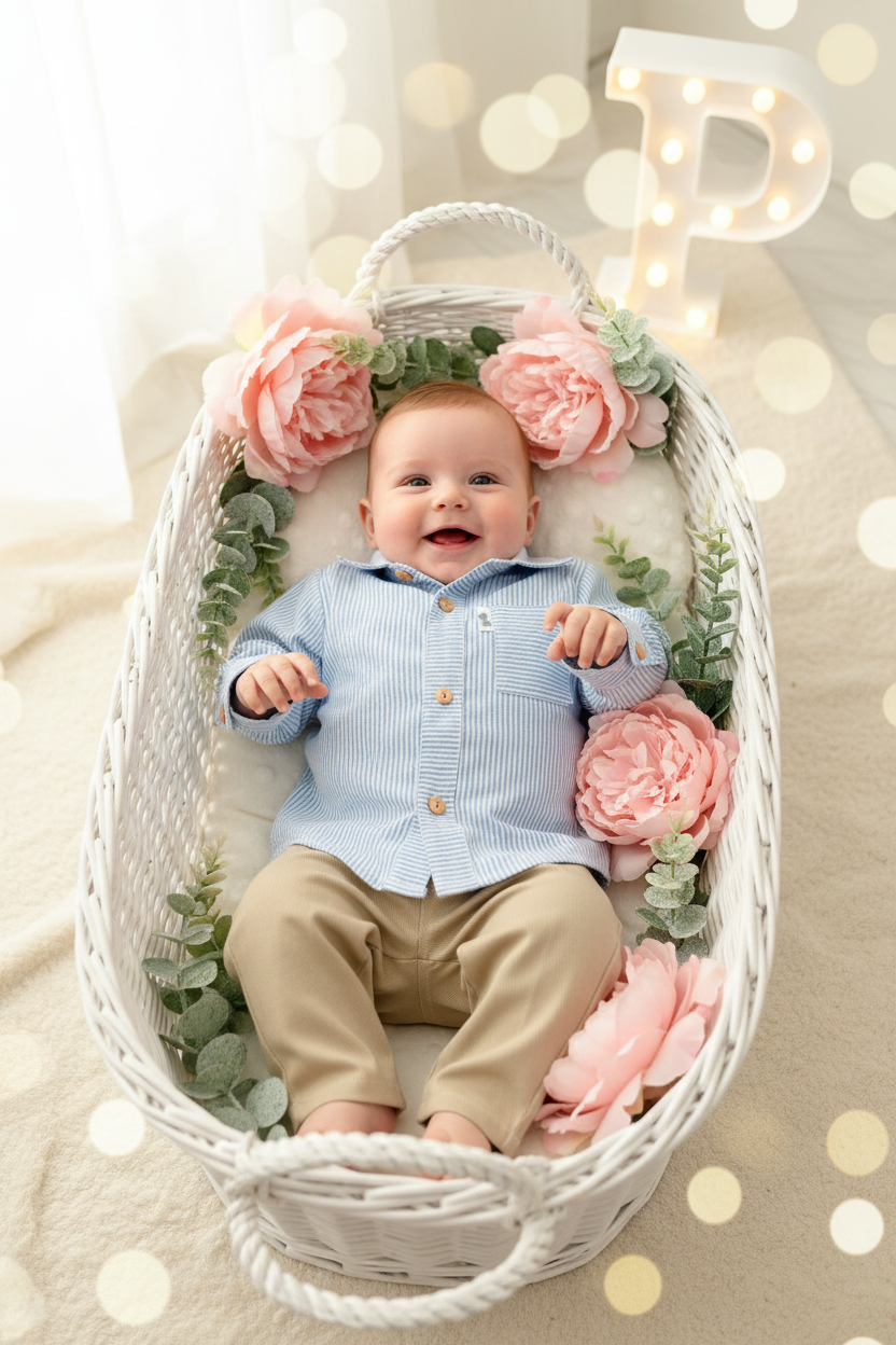 Conjunto menino riscas: camisa riscas e calças