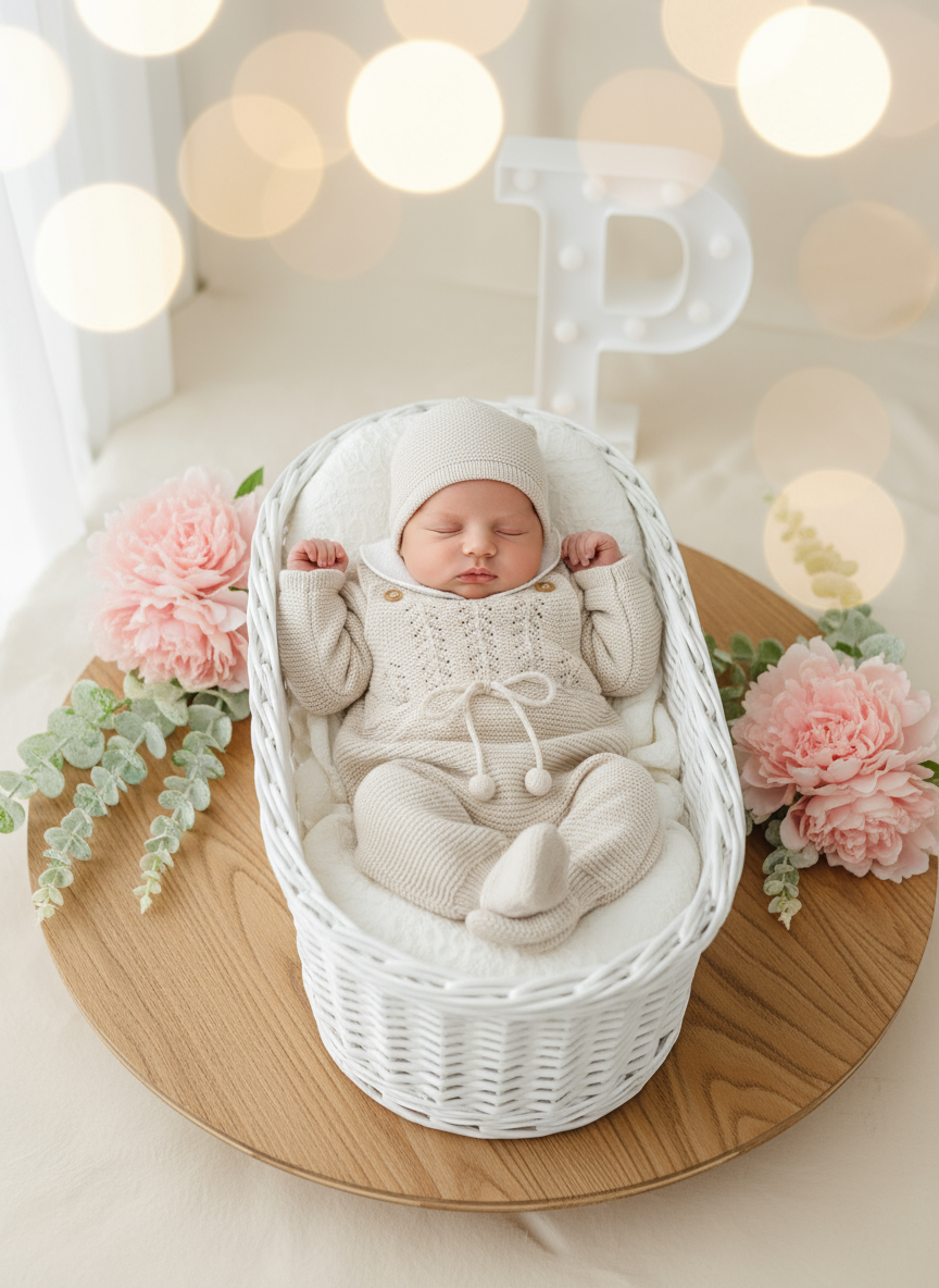 Saída de maternidade pompons