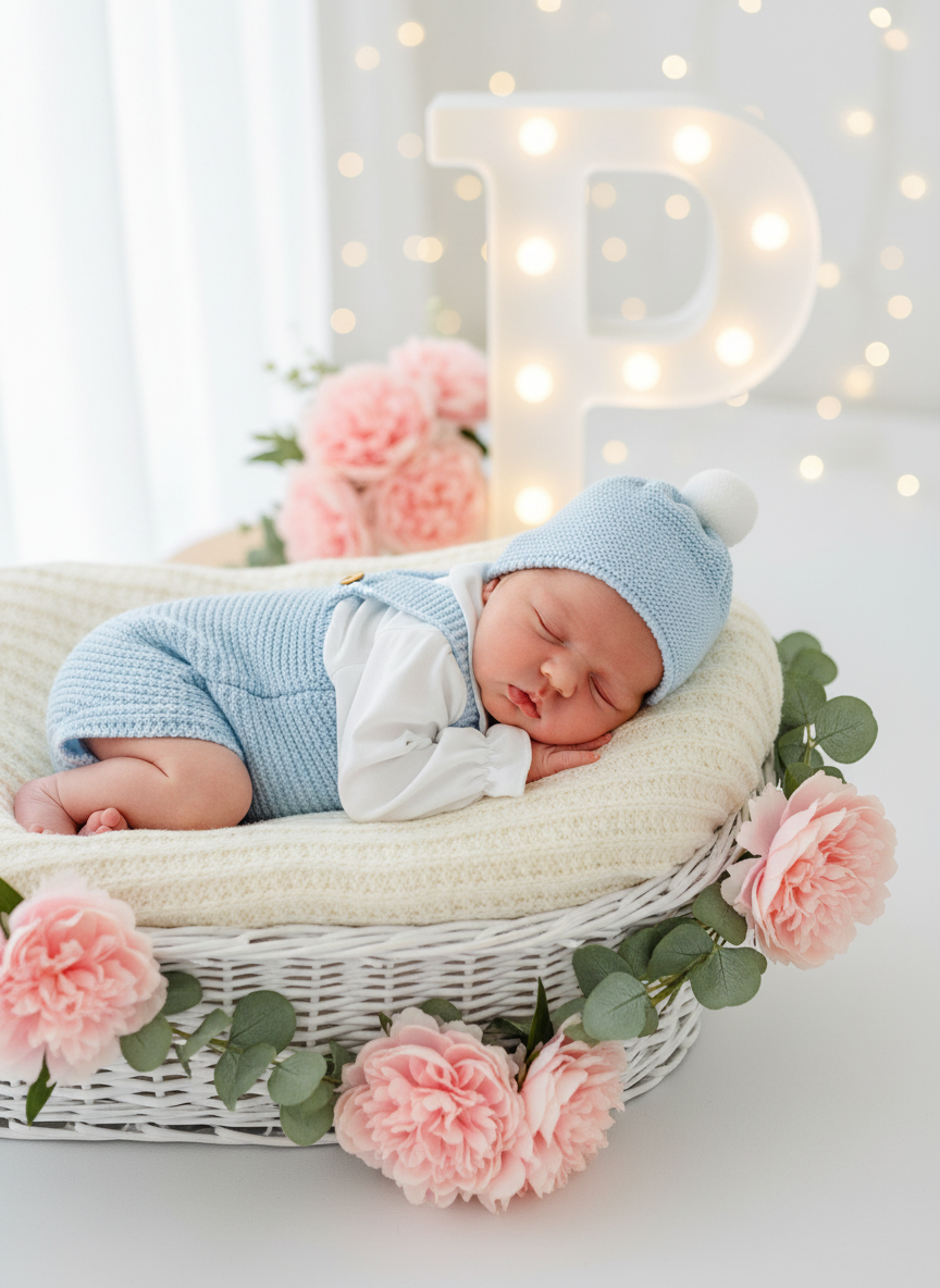 Conjunto menino: fofo com pompom, camisa e touca