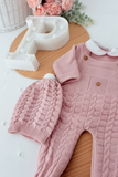 Saída de maternidade 3 peças malha outono inverno