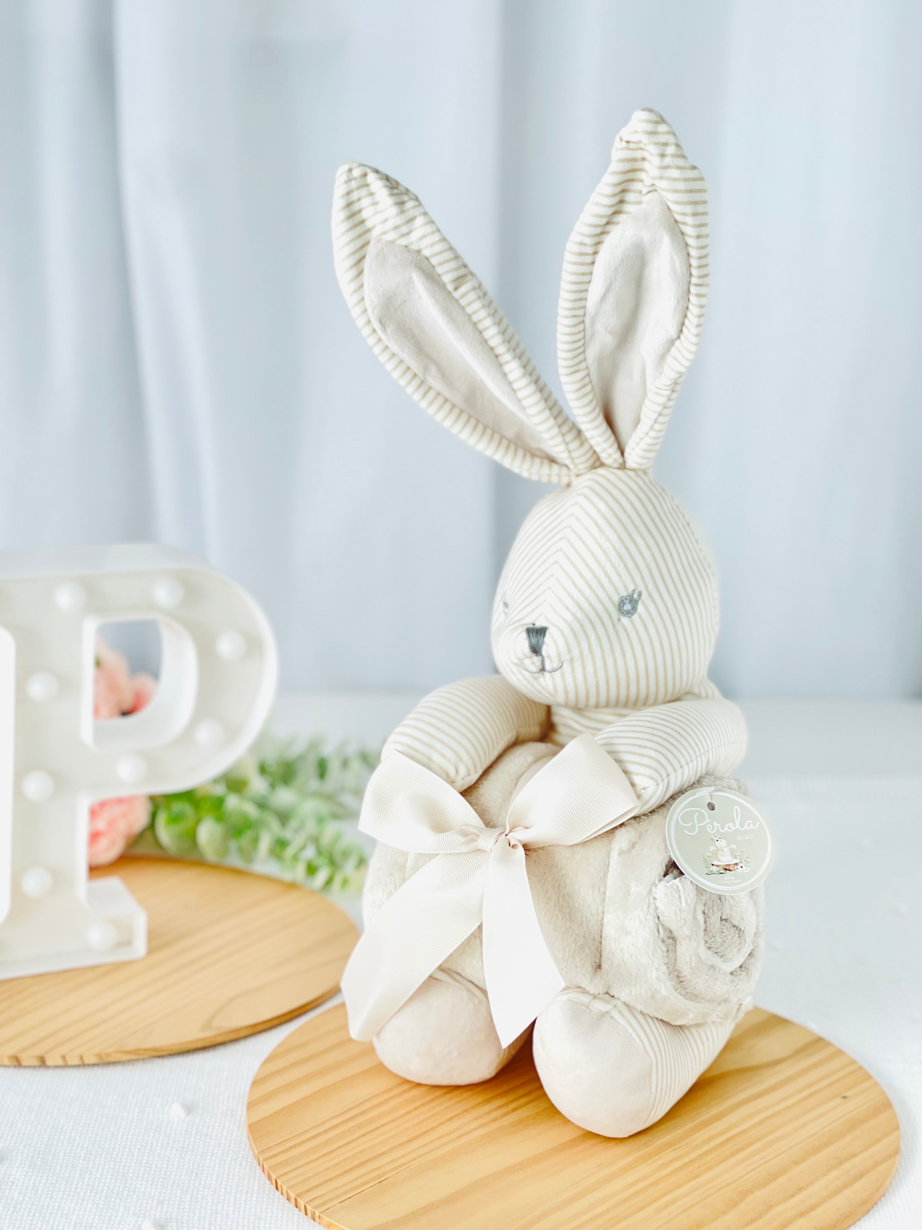 Peluche Coelho e manta