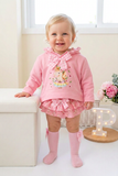 Conjunto Unicórnio Encantado Rosa – Camisola com Capuz e Tapa-Fraldas 6-36M