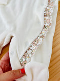 Babygrow tema flores em VELUDO