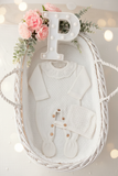 Conjunto Baby love: Babygrow e touca recém nascido