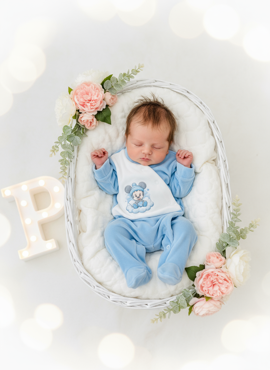 Babygrow Minnie Mickey veludo