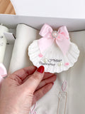 Conjunto para Batizado: vela, toalha e concha Batizado Pomba